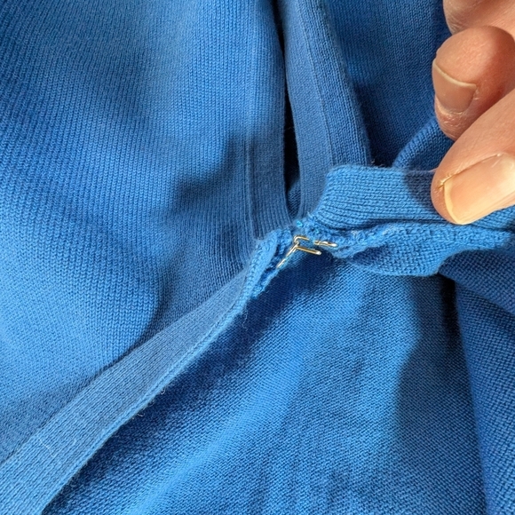 Talbots Blue Cardigan With Bow Details Sz L NWT - Picture 6 of 6